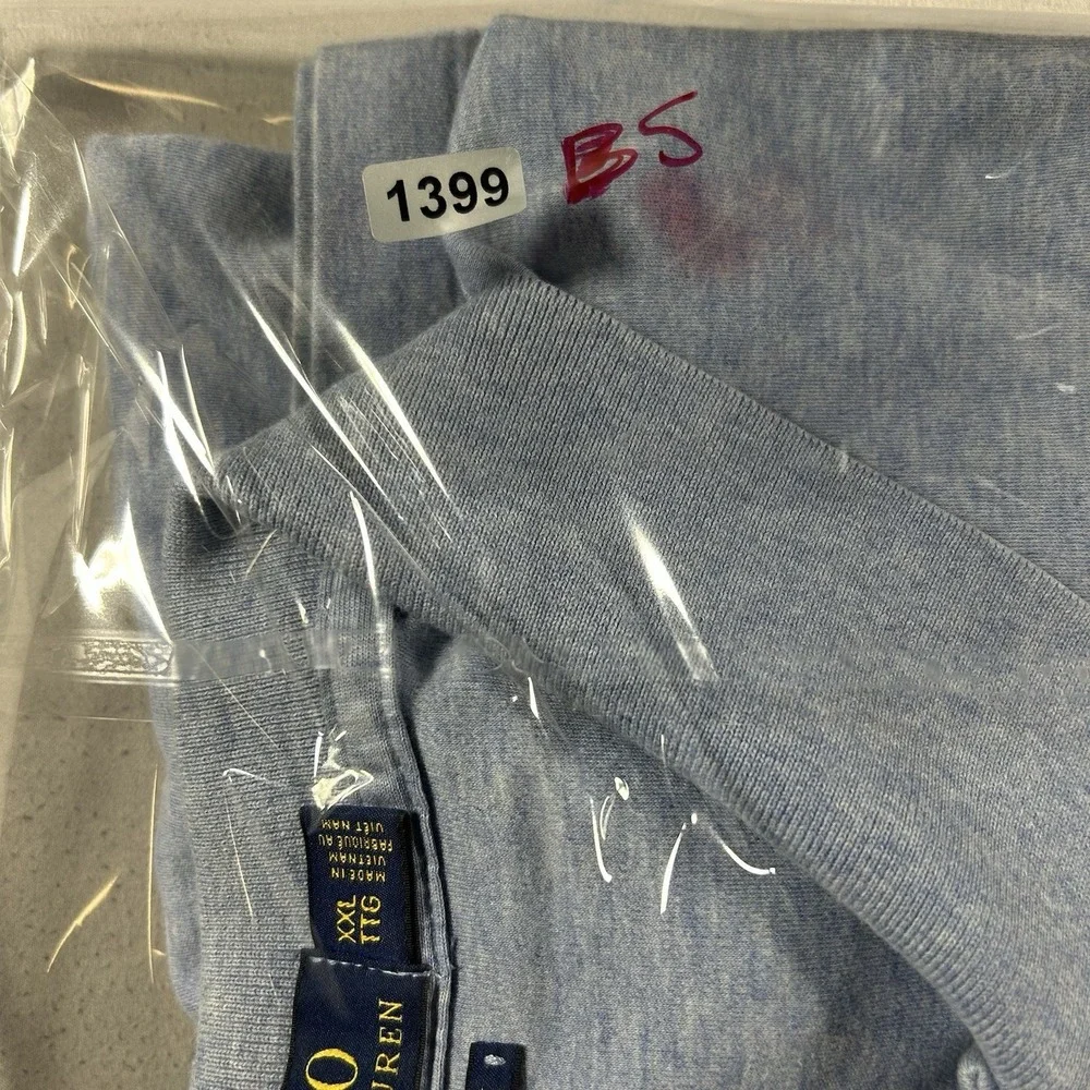 Mens‎ Polo Ralph Lauren Classic Fit Polo Shirt Blue XXL Cotton Logo